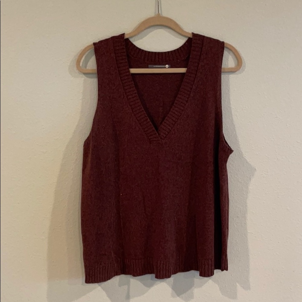 Anthropologie cocoa brown sweater vest